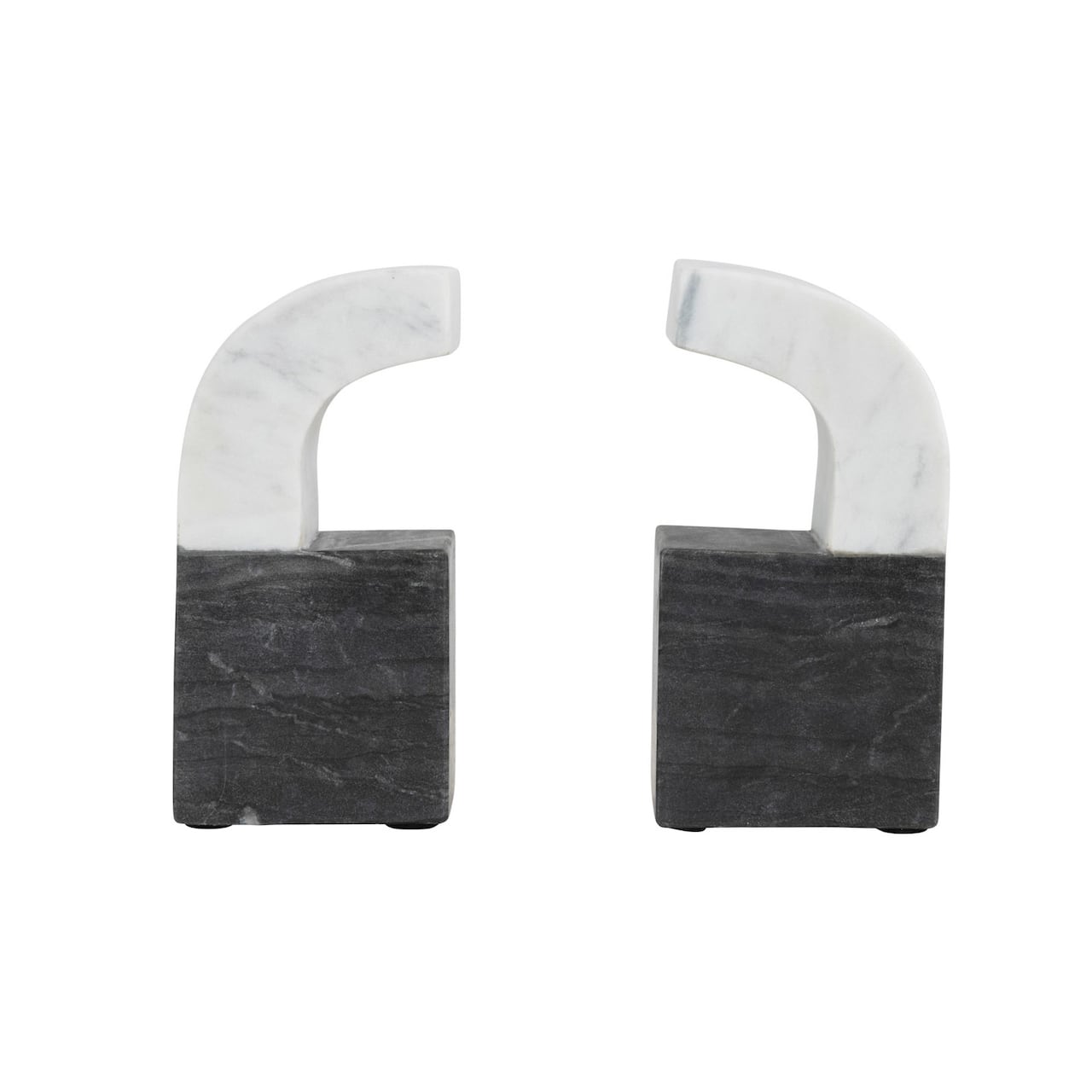 Hello Honey® 6'' Two-Tone Marble Bookends Set